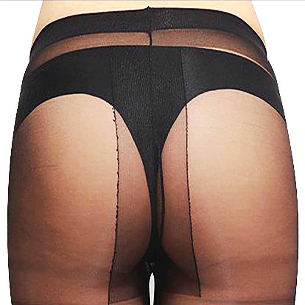 Zokki High Quality Silk Panty Hose Seamless T-crotch- Black 2 PACKS 